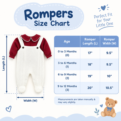 Winter Knitted Fashion Romper - Brown - (0 to 12 Months)