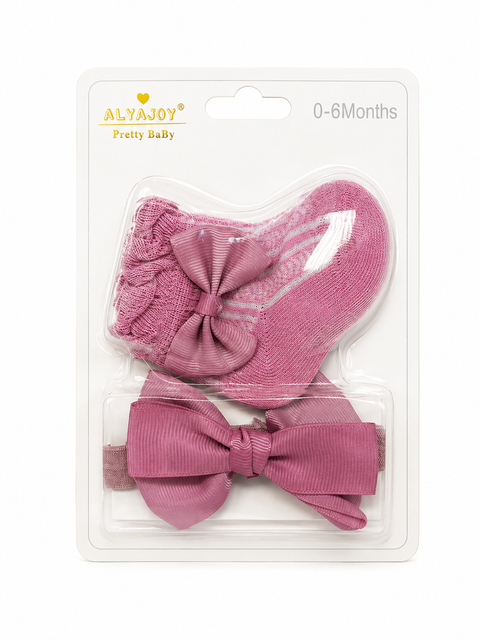 Fancy Socks with Hair Clips