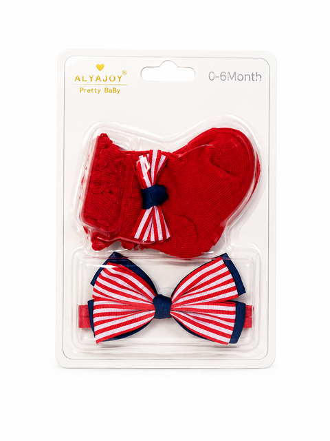 Fancy Socks with Hair Clips