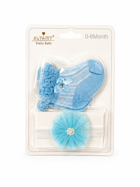 Fancy Socks with Hair Clips