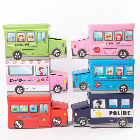 School Bus - Toy Box - Green