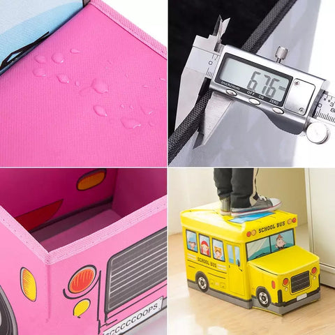 School Bus - Toy Box - Green