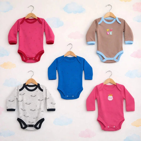 LO - Pack of 5 - Long Sleeve Bodysuits