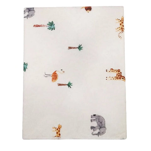 Baby Diaper Changing Sheet | Portable Changing Mat | 29 × 22 Inches | White Animals