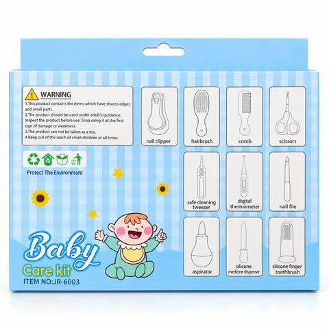 10-Piece Baby Care Kit – Essential Grooming & Hygiene Set for Newborns | JR6003