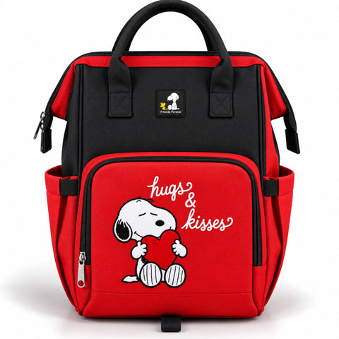 Waterproof Baby Diaper Backpack - Black & Red | Friends Forever