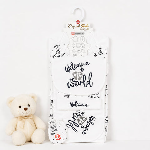 Newborn Welcome Bundle (Premium) -  Velvet Starter Set & Welcome Starter Set White