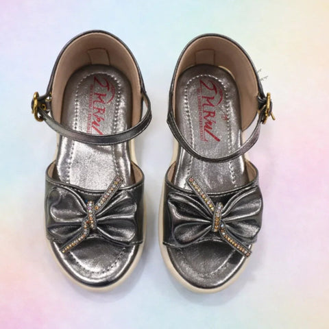 Girls - Sandal - Grey - Bow