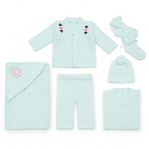 Newborn Welcome Bundle - 2 Wool Starter Sets (Blue & Green)