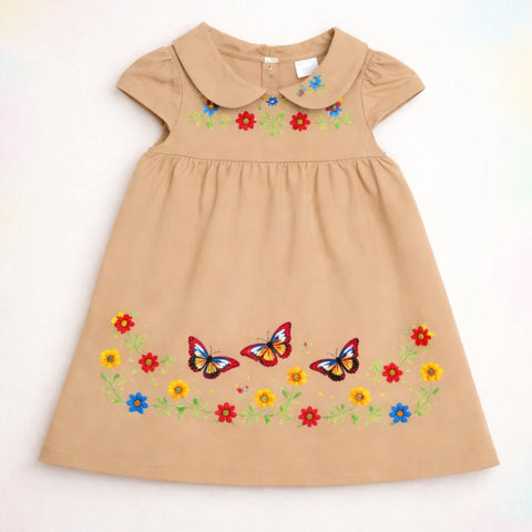 PR - Embroidered Frock - Skin - Butterfly & Flowers