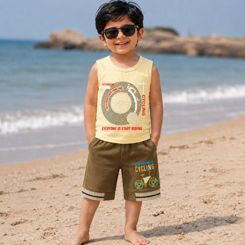 TT - Cotton Jersey - Sando & Short - Yellow - Control