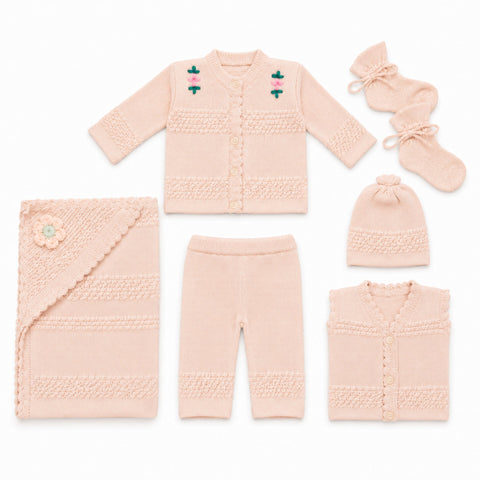 Newborn Welcome Bundle - 2 Wool Starter Sets (Yellow & Peach)