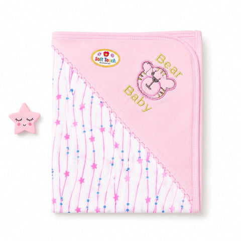 Newborn Cotton Wrapping Sheet - Pink - Star Threads - ST